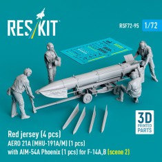 1/72 Red Jersey (4) Aero 21A w/AIM-54A Phoenix for F-14 Scene 2
