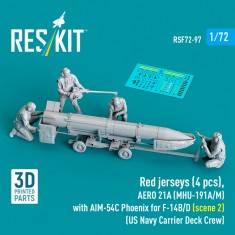 1/72 US Navy Red Jerseys with AIM-54C Phoenix Scene #2 for F-14B/D (4pcs)
