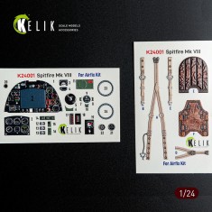 1/24 Spitfire Mk VIII Interior 3D Decals for Airfix kit