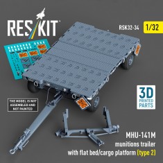 1/32 MHU-141M Munitions Trailer with Flat Bed/Cargo Platform (Type 2)