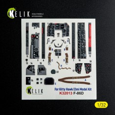 1/32 F-86D Interior 3D Decals for Kitty Hawk/Zimi kit