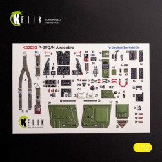 1/32 P-39Q/N Interior 3D Decals for Kitty Hawk/Zimi kits