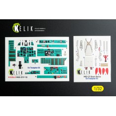 1/32 MiG-21 F-13 Interior Details on 3D Decal for Trumpeter kit