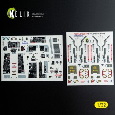 1/32 F-4D Interior 3D Decals for Tamiya kit