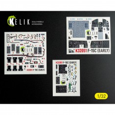 1/32 F-15C (early) Interior 3D Decals for Tamiya kit