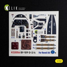 1/32 Bf 109G-2/G-4 Interior 3D Decal Set for Revell Kit
