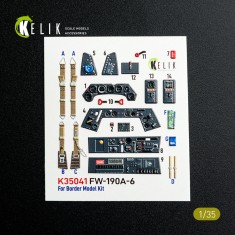 1/35 FW-190A-6 Interior 3D Decals for Border kit