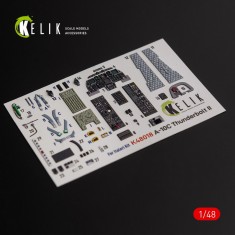 1/48 A-10C Thunderbolt II Interior parts (3D decals) for Italeri kit 