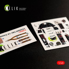 1/48 F4U-1A Corsair Interior Details on 3D Decals for Tamiya kit