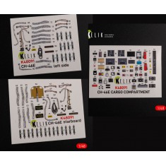 1/48 CH-46E Sea Knight Cargo Compartment Interior 3D Decals for Academy Kit 