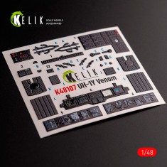 1/48 UH-1Y Venom Interior 3D Decals for Zimi Model/KittyHawk kit
