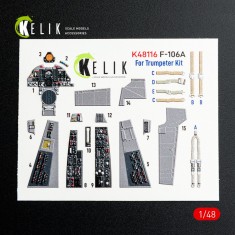 1/48 F-106A Delta Dart Interior Details on 3D Decal for Trumpeter kit