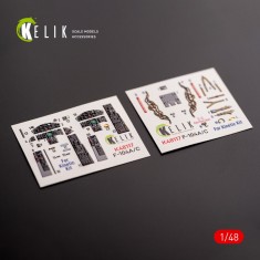 1/48 F-104 A/C Interior 3D Decals for Kinetic kit