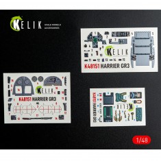 1/48 HARRIER GR3 Interior 3D Decals for Kinetic kit