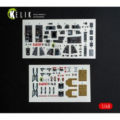 1/48 F-14D Interior 3D Decals for GWH kit