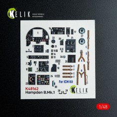1/48 Hampden B.Mk.1 Interior 3D Decals for ICM kit