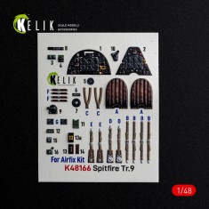 1/48 Spitfire Tr.9 Interior 3D Decal Set for Airfix Kit