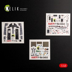 1/48 F-15A Eagle Interior 3D Decal Set for Hasegawa Kit