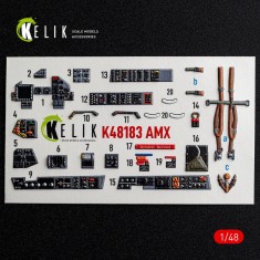 1/48 AMX Interior 3D Decal Set for HobbyBoss Kit