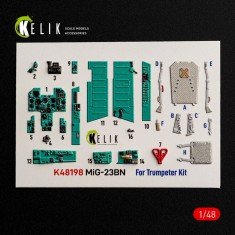 1/48 MiG-23BN Interior 3D Decal Set for Trumpeter Kit