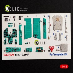 1/48 MiG-23MF Interior 3D Decal Set for Trumpeter Kit