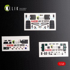 1/48 AH-1Z Viper Interior 3D Decal for Kitty Hawk/Zimi Model Kit