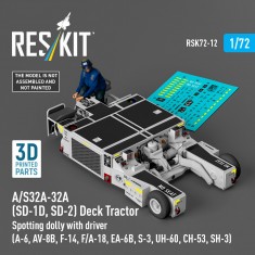 1/72 A/S32A-32A Deck Tractor Dolly w/Driver (3D Printed)