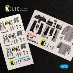 1/72 RF-4E "Phantom II" Interior Details on 3D Decals for Hasegawa kit