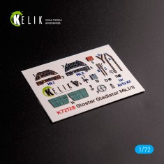 1/72 Gloster Gladiator Mk.I/II Interior 3D Decals for Airfix kit