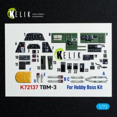 1/72 TBM-3 Avenger Interior Details on 3D Decal for HobbyBoss kit