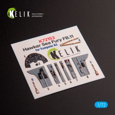 1/72 Hawker Sea Fury FB.11 Interior 3D Decals for Trumpeter kit