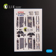 1/72 L-29 Delfin Interior parts (3D decals) for AMK kit 