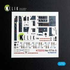 1/72 He-177A-5 Interior Details on 3D Decal for Revell kit