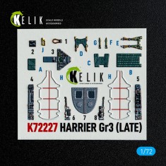 1/72 Harrier Gr3 (Late) Interior 3D Decals for Italeri kit