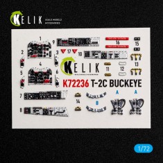1/72 T-2C Buckeye Interior 3D Decal Set for Wolfpack Kit