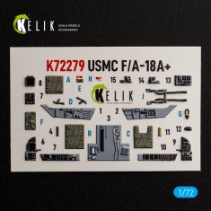 1/72 USMC F/A-18+ Hornet Interior 3D Decal Set for Academy #12411 Kit