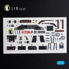 1/72 Lockheed P-3C Orion Interior 3D Decal for Hasegawa Kit