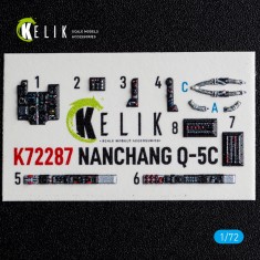 1/72 Nanchang Q-5C Interior 3D Decal for Trumpeter Kit