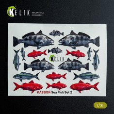 1/35 Sea Fish set Type 2 (3D Decal for dioramas)