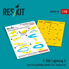 1/48 F-35B Lightning II Pre-Cut Paint Mask Set for Tamiya Kit