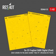 1/48 Su-25 Frogfoot Dark Digital Ukrainian AF Paint Masks