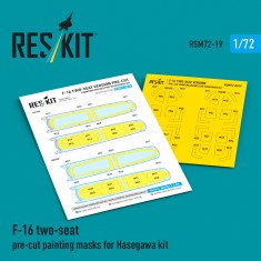 1/72 F-16 Two-Seat Pre-Cut Paint Mask Set for Hasegawa Kit