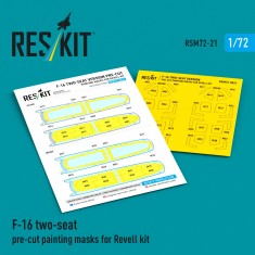 1/72 F-16 Two-Seat Pre-Cut Paint Mask Set for Revell Kit