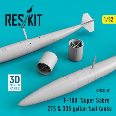 1/32 F-100 "Super Sabre" 275 & 335 gallon Fuel Tanks