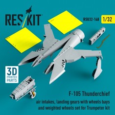 1/32 F-105 Thunderchief Intakes & Landing Gear Set for Trumpeter