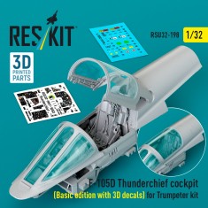1/32 F-105D Thunderchief Cockpit (Basic Edition w/3D Decals) for Trumpeter Kit