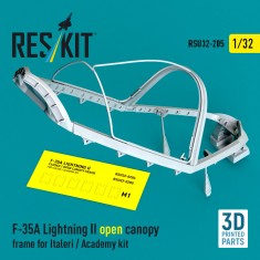 1/32 F-35A Lightning II Open Canopy Frame for Italeri / Academy kit