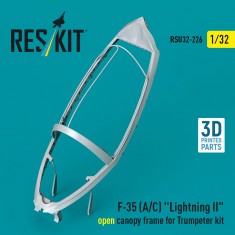 1/32 F-35 (A/C) Lightning II Open Canopy Frame for Trumpeter Kit