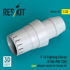 1/32 F-16 Fighting Falcon (F100-PW-220) Open Exhaust Nozzle for Tamiya Kit