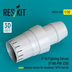 1/32 F-16 F100-PW-220 Open Exhaust Nozzle for Academy/AFV Club